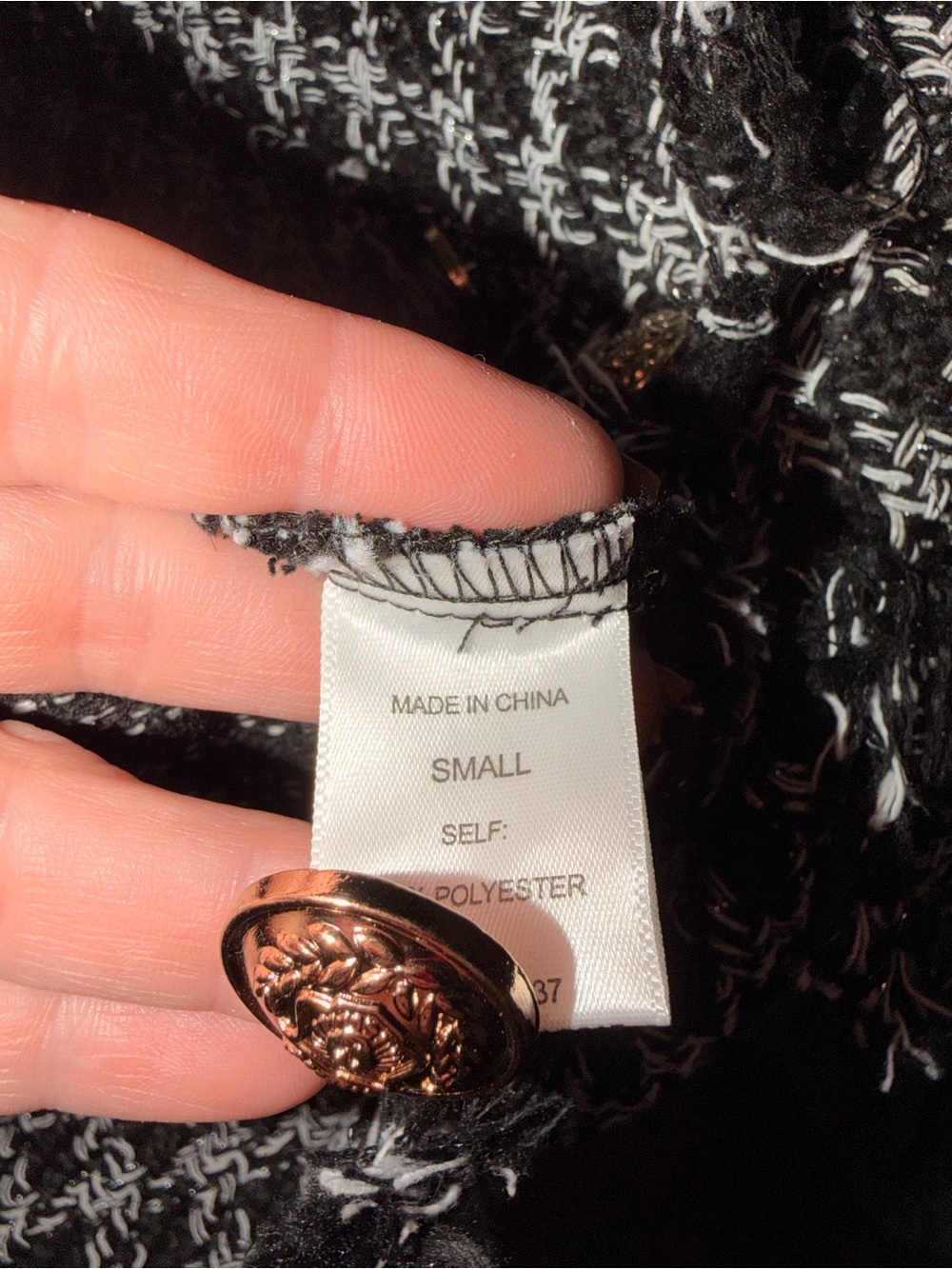 NWT HYFVE Black White Tweed Double Breasted Vest - Picture 6 of 8